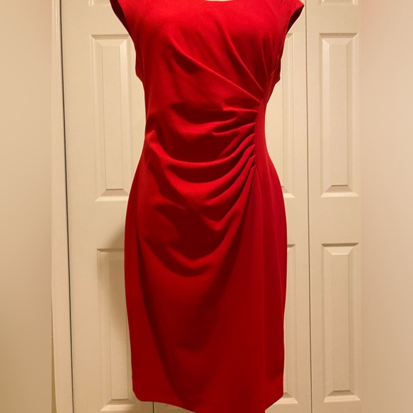 Red Calvin Klein Dress Size 10 - Picture 7 of 8